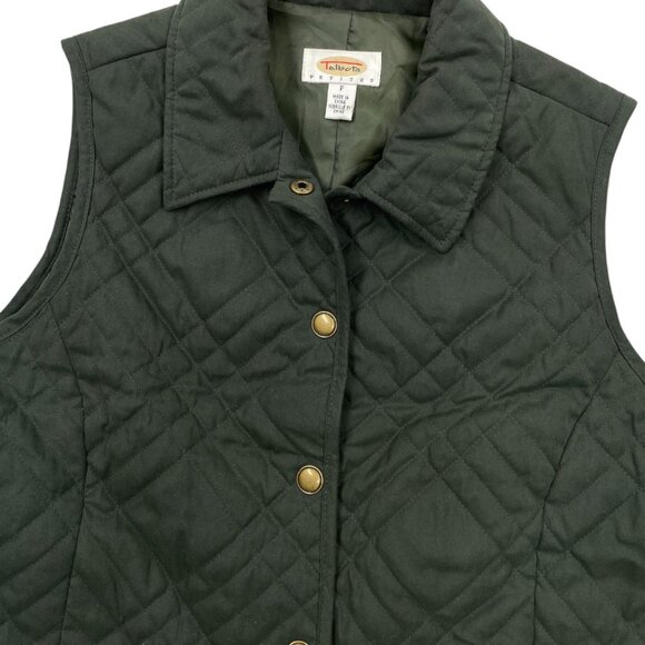 Talbots Olive Green Quilted Horse Riding Equestrian Vest Jacket Petites 0 - Picture 3 of 9